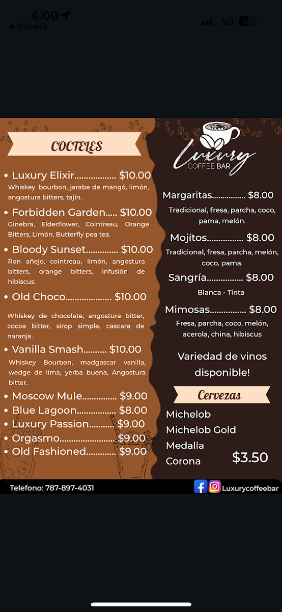 Menu Luxury Coffee Bar-9